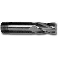 Clarkson Osborn MC03048 Threaded Shank End Mill, 3/4" Dia., 3-9/32" L, 4 Flutes, 5/8" Shank, High Speed Steel
