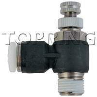 Topring 40.891 R&eacute;gulateur du d&eacute;bit d'air avec soupape de retenue, 1/4" NPT, PSI max. de 150 psi, Canalisation