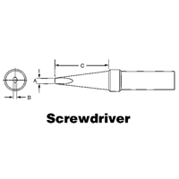 Weller PTD7 Postes de brasage WTCPT &agrave; temp&eacute;rature contr&ocirc;l&eacute;e - Pointes de s&eacute;rie PT, Tournevis