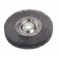 Crimped Wire Wheel Brushes - Wide Face, 10" Dia., 0.0118" Fill, 2" Arbor  BW983 | TENAQUIP