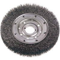 Crimped Wire Wheel Brushes - Narrow Face, 6" Dia., 0.014" Fill, 1-1/4" Arbor  BW882 | TENAQUIP