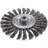 Knot Wire Wheel Brushes - Standard Twist Knot, 6" Dia., 0.023" Fill, 5/8"-11 Arbor, Stainless Steel  BX272 | TENAQUIP