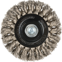 Osborn 0002618800 Knot Wire Wheel Brushes - Standard Twist Knot with 1/4" shank, 3" Dia., 0.014" Fill, Stainless Steel