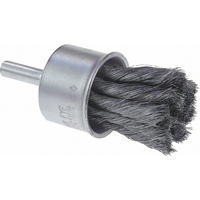Knot Wire End Brush, 1" Dia., 0.006" Wire Dia., 1/4" Shank  BX355 | TENAQUIP