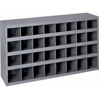 Durham Manufacturing 357-95 Armoires pour bacs de rangement en acier, 33-3/4" la x 12" p x 19-1/4" h, Gris