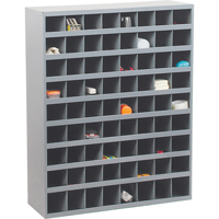Durham Manufacturing 363-95 Armoires pour bacs de rangement en acier, 33-3/4" la x 12" p x 42" h, Gris