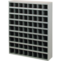 Steel Storage Bin Cabinet, 33-3/4" W x 8-1/2" D x 42" H, Grey CA155 | TENAQUIP