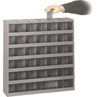 Adjustable Storage Bin Cabinet, Steel, 36 Drawers, 23-3/4" x 4-3/4" x 23-3/4", Grey  CA161 | TENAQUIP