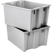 Polylewton Stack-N-Nest<sup>®</sup> Containers, 13" x 24" x 20", Grey  CA345 | TENAQUIP