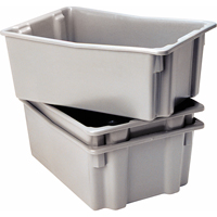Lewis Bins+ 5500003 Polylewton Stack-N-Nest&reg; Containers, 10.5" x 26.1" x 18.7", Grey
