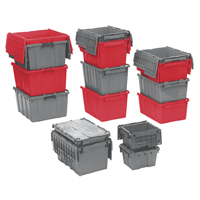 Flipak<sup>®</sup> Polyethylene Plastic (PE) Distribution Containers, 23.9" x 19.6" x 12.6", Grey CA468 | TENAQUIP