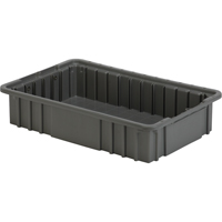 Lewis Bins+ 6003503 Contenant Divider Box, Poly&eacute;thyl&egrave;ne, 15,5" la x 9,9" p x 3,5" h, Gris