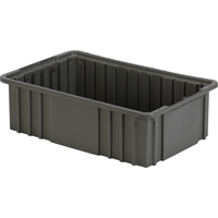 Lewis Bins+ 6003509 Divider Box, Polyethylene, 16.5" W x 10.9" D x 5" H, Grey