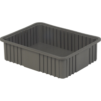 Lewis Bins+ 6004103 Divider Box, Polyethylene, 20.9" W x 15.9" D x 6" H, Grey
