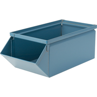 Steel Bin, 100 lbs. Cap., 7-1/2" W x 15-1/2" D x 6" H, Blue  CA767 | TENAQUIP