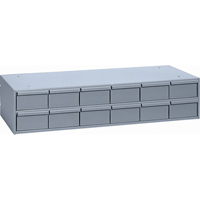 Industrial Drawer Cabinets, 12 Drawers, 33-3/4" W x 11-5/8" D x 7-3/8" H, Grey  CA922 | TENAQUIP