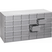 Durham Manufacturing 035-95 Industrial Drawer Cabinets, 30 Drawers, 33-3/4" W x 17-1/4" D x 21-1/8" H, Grey