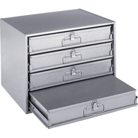 Compartment Box Cabinets, Steel, 4 Slots, 20" W x 15-3/4" D x 15" H, Grey  CA965 | TENAQUIP