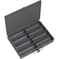Compartment Scoop Boxes, Steel, 8 Slots, 13-3/8" W x 9-1/4" D x 2" H, Grey CB032 | TENAQUIP