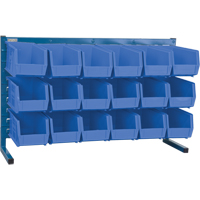 Louvered Rack with Bins, 18 Bins, 8-1/4" W x 36" D x 22" H CB154 | TENAQUIP