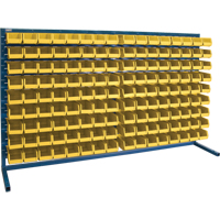 KLETON CB174 Louvered Rack with Bins, 144 Bins, 72" W x 15" D x 40" H