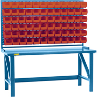 Louvered Rack with Bins, 72 Bins, 72" W x 15" D x 40" H CB176 | TENAQUIP