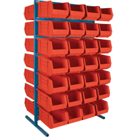 Double-Sided Stationary Bin Rack, 36" W x 24" D x 61" H, 56 Bins CB371 | TENAQUIP