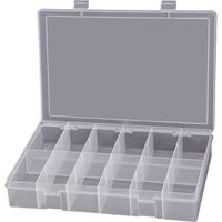 Compact Polypropylene Compartment Cases, 13-1/8" W x 9" D x 2-5/16" H, 12 Compartments  CB501 | TENAQUIP