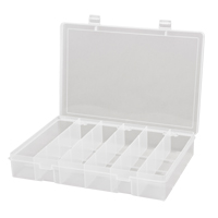 Compact Polypropylene Compartment Cases, 13-1/8" W x 9" D x 2-5/16" H, 6 Compartments CB507 | TENAQUIP