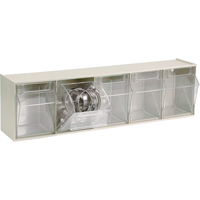 Quantum Storage System QTB305IV Syst&egrave;me de casiers modulaires Tip-Out, 23-5/8" la x 5-1/4" p x 6-1/2" h, 5 tiroirs