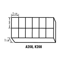 Boîte à compartiments K-Resin, Plastique, 12 compartiments, Transparent  CB710 | TENAQUIP