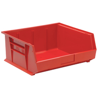 Quantum Storage System QUS250RD Ultra Stack & Hang Bin, 16-1/2" W x 7" H x 14-3/4" D, Red