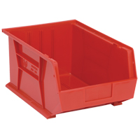 Quantum Storage System QUS255RD Bacs ultra empilable & suspendable, 11" la, 8" h x 16" p, Rouge