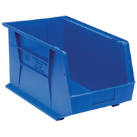 Quantum Storage System QUS260BL Ultra Stack & Hang Bin, 11" W x 10" H x 18" D, Blue