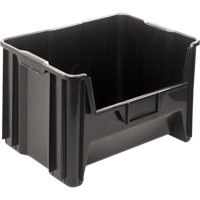 Quantum Storage System QGH700BK Giant Stacking Containers, 19-7/8" W x 12-7/16" H x 15-1/4" D, Black