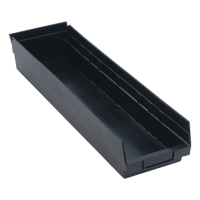 Quantum Storage System QSB106CO Conductive Shelf Bin, 6-5/8" W x 4" H x 23-5/8" D, Black