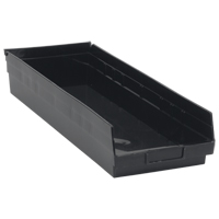 Quantum Storage System QSB114CO Bac conducteur pour &eacute;tag&egrave;re, 8-3/8" la, 4" h x 23-5/8" p, Noir