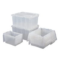 Orbis 5330494 Flipak&reg; Polypropylene Plastic (PP) Distribution Containers, 19.7" x 11.8" x 7.3", Clear