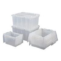 Flipak<sup>®</sup> Polypropylene Plastic (PP) Distribution Containers, 11.8" x 9.8" x 7.7", Clear  CC128 | TENAQUIP
