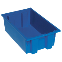 Stack & Nest Totes, 6" x 18" x 11", Blue  CC315 | TENAQUIP