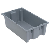 Quantum Storage System SNT180GY Stack & Nest Totes, 6" x 18" x 11", Grey