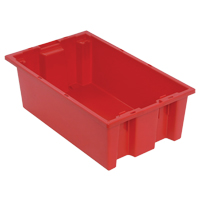 Stack & Nest Totes, 6" x 18" x 11", Red  CC317 | TENAQUIP