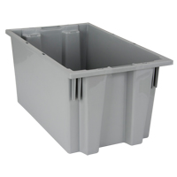 Quantum Storage System SNT185GY Stack & Nest Totes, 9" x 18" x 11", Grey