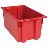 Quantum Storage System SNT185RD Stack & Nest Totes, 9" x 18" x 11", Red