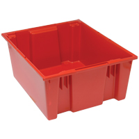 Quantum Storage System SNT225RD Stack & Nest Totes, 10" x 23.5" x 19.5", Red