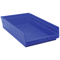 Quantum Storage System QSB110BL Bacs de rangement pour tablettes, 11-1/8" la x 4" H x 17-7/8" p, Bleu, Capacit&eacute; 40 lb