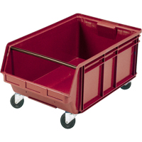 Bac géant empilable et mobile, 11-7/8" ha x 18-3/8" la x 29" p, Capacité de 150 lb, Rouge CC448 | TENAQUIP