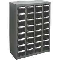 KLETON CC453 Casiers pour pi&egrave;ces KPC-500, Acier galvanis&eacute;, 32 tiroirs, 18-1/10" x 8-7/10" x 25-3/5", Gris