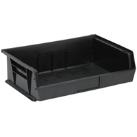 Quantum Storage System QUS245BR Contenant recycl&eacute; &eacute;cologique, 16-1/2" la, 5" h x 10-7/8" p, Noir