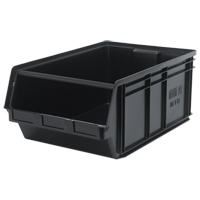 Recycled MAGNUM Bin, 11-7/8" H x 18-3/8" W x 29" D, 150 lbs. Capacity, Black  CC575 | TENAQUIP